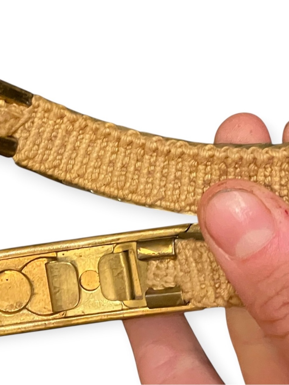 Gold-Tone Scale Scalloped Metal Stretchy Women's Belt